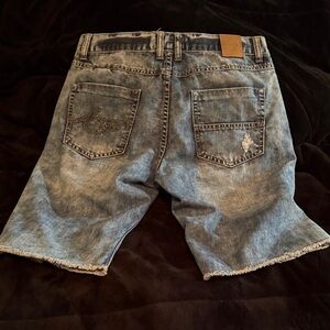 Men's Casual Blue Denim Born Fly Shorts